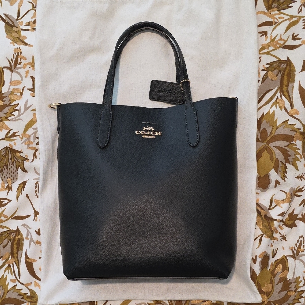 Coach Black Leather Thea Tote